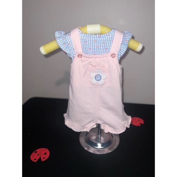 Baby Girl Overall Short Set by Quiltex 3-6M - Picture 2 of 8